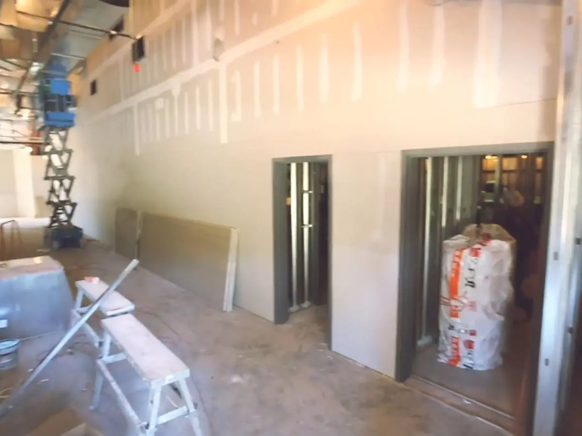 Interior fit-out in progress on a commercial site